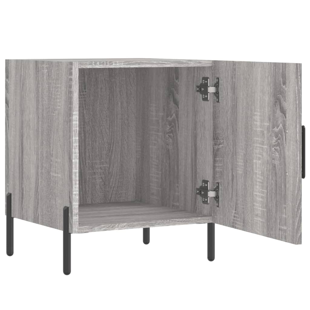 Grey Sonoma Engineered Wood Bedside Cabinets, 2 pcs, 40x40x50 cm