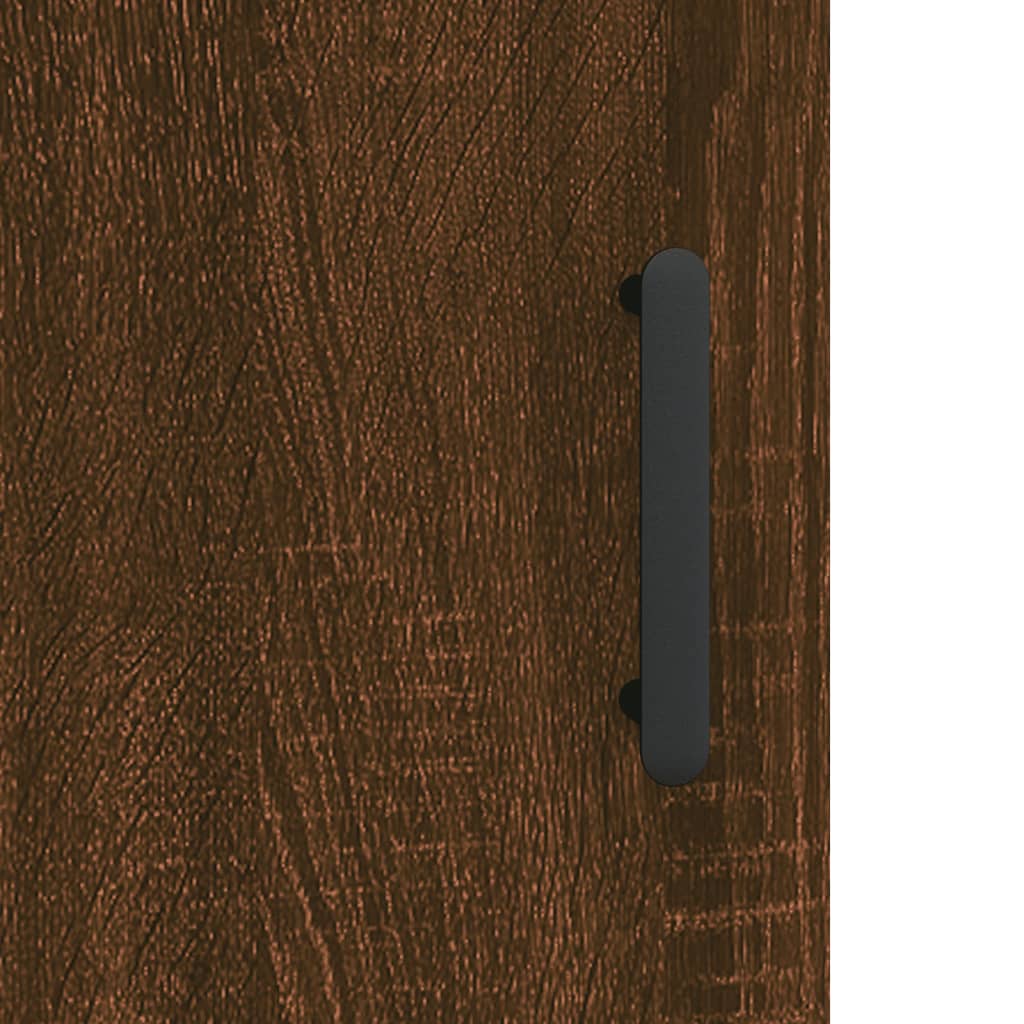 Brown Oak Bedside Cabinet - 40x40x50 cm Engineered Wood