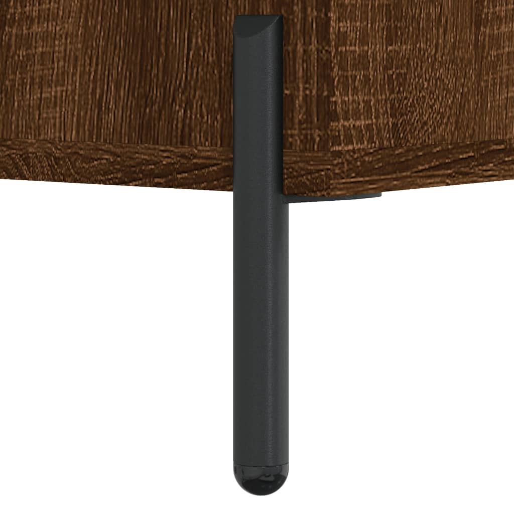 Brown Oak Bedside Cabinet - 40x40x50 cm Engineered Wood