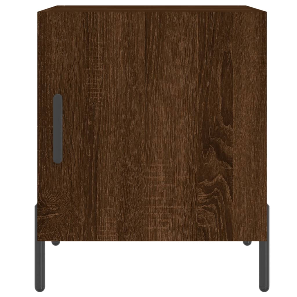 Brown Oak Bedside Cabinets Set 2pcs, 40x40x50cm, Engineered Wood