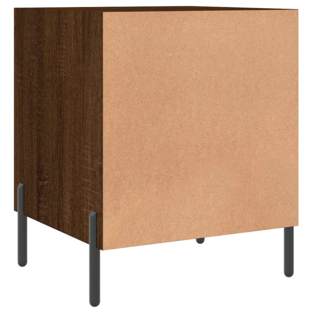 Brown Oak Bedside Cabinets Set 2pcs, 40x40x50cm, Engineered Wood