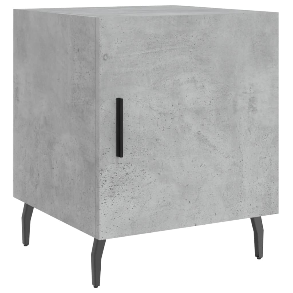Concrete Grey Bedside Cabinet 40x40x50 cm - Engineered Wood