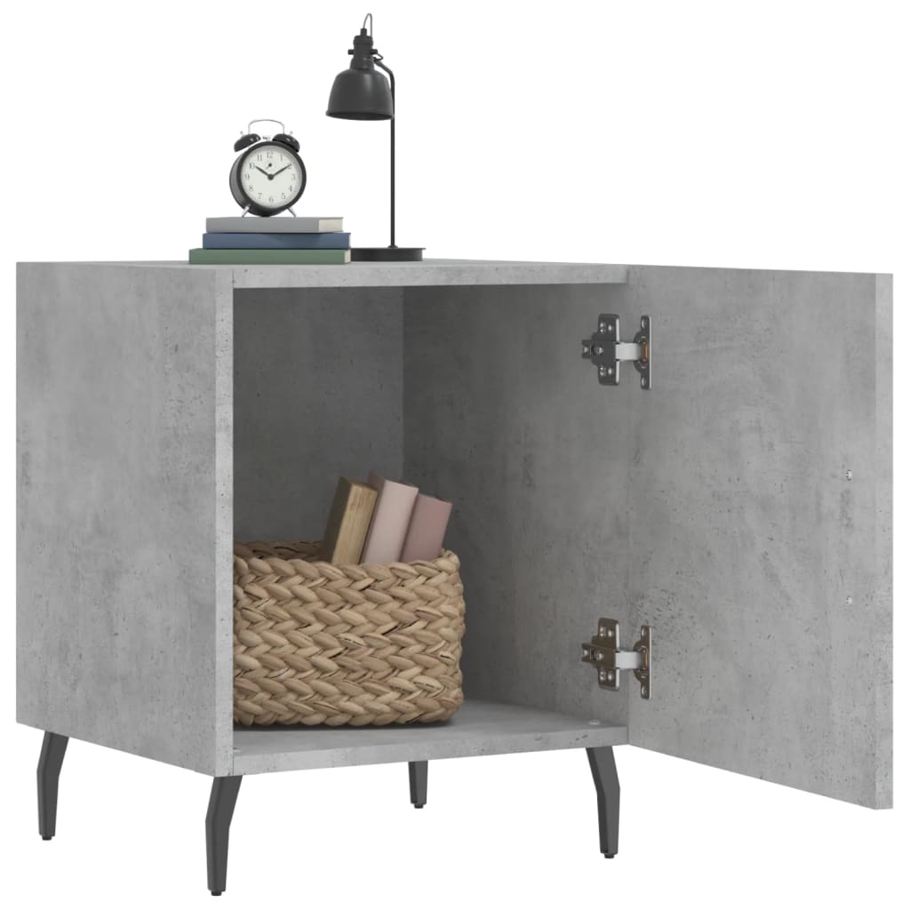 Concrete Grey Bedside Cabinet 40x40x50 cm - Engineered Wood