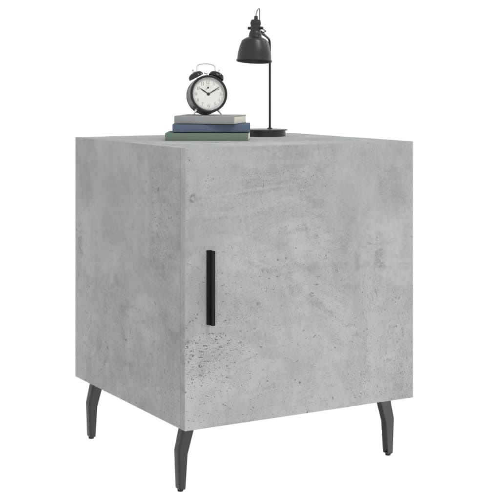 Concrete Grey Bedside Cabinet 40x40x50 cm - Engineered Wood