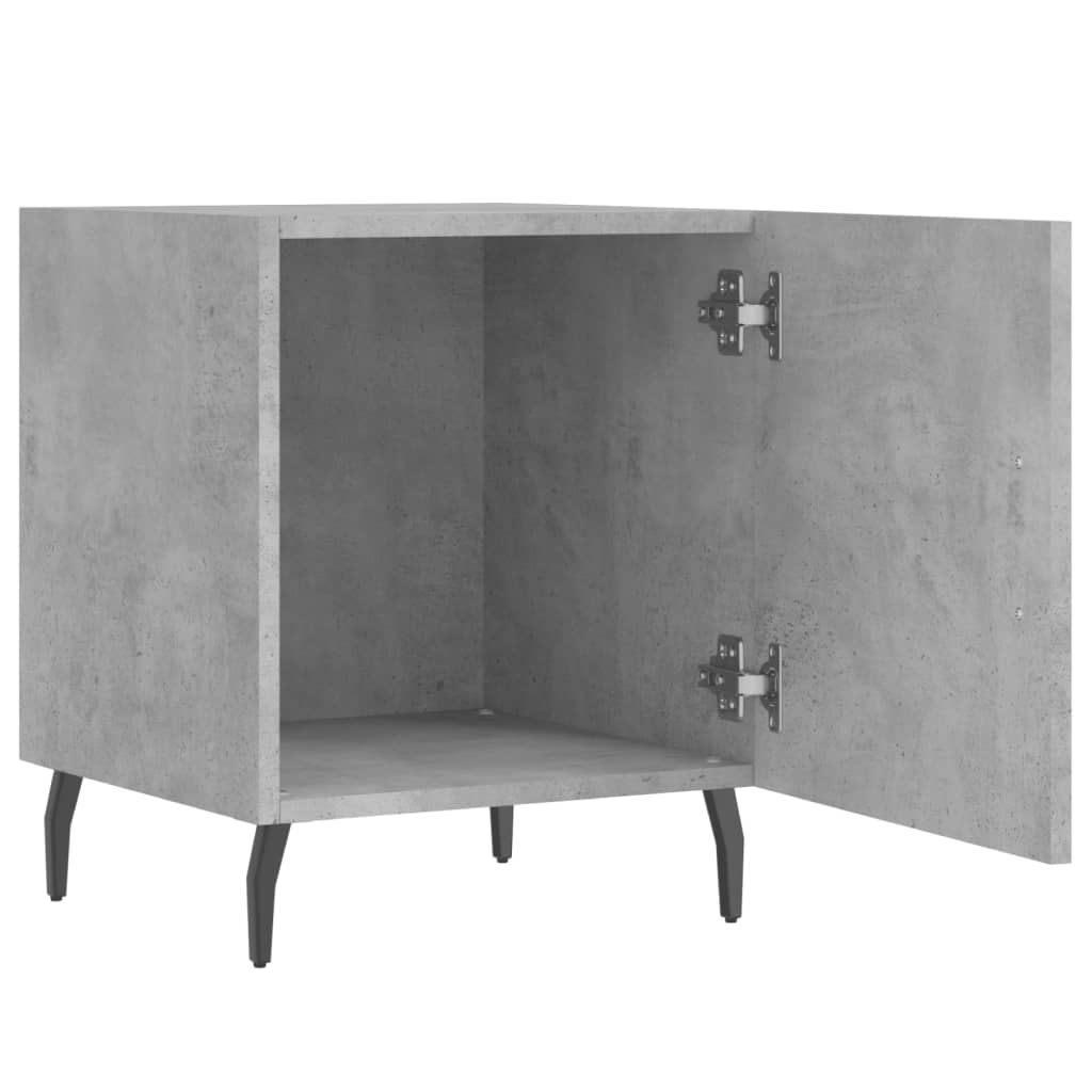 Concrete Grey Bedside Cabinet 40x40x50 cm - Engineered Wood