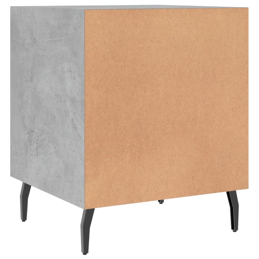 Concrete Grey Bedside Cabinet 40x40x50 cm - Engineered Wood