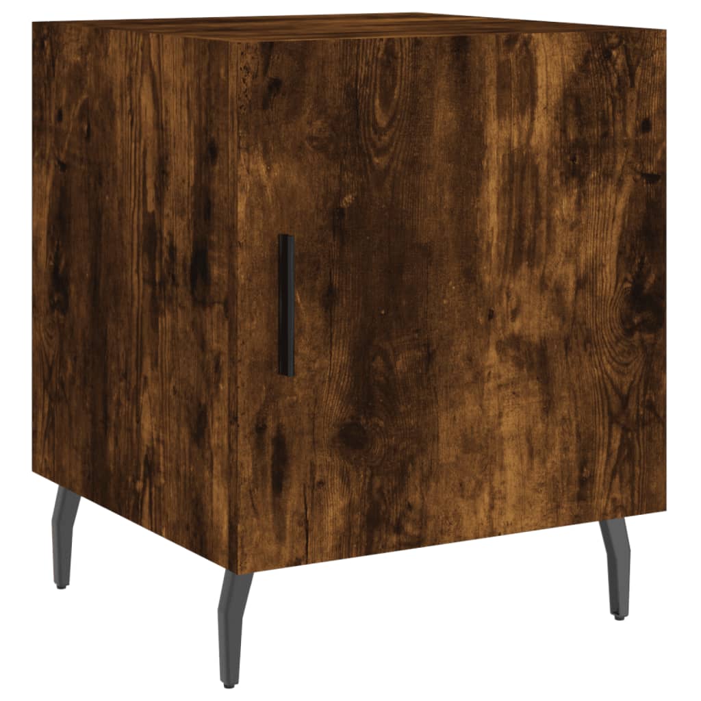 Smoked Oak Bedside Cabinet 40x40x50 cm - Engineered Wood
