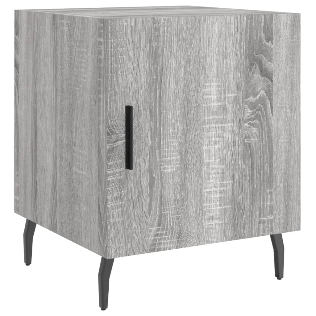 Grey Sonoma Engineered Wood Bedside Cabinets Set - 40x40x50 cm