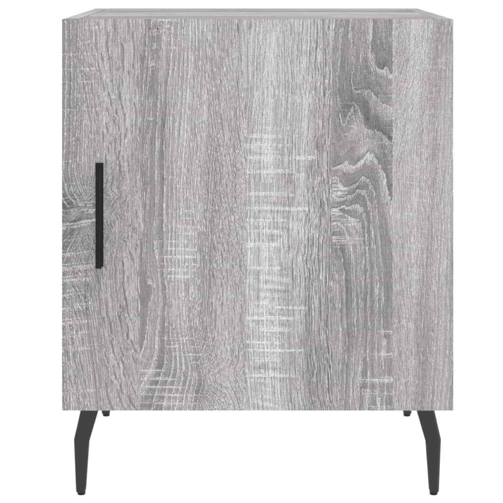 Grey Sonoma Engineered Wood Bedside Cabinets Set - 40x40x50 cm