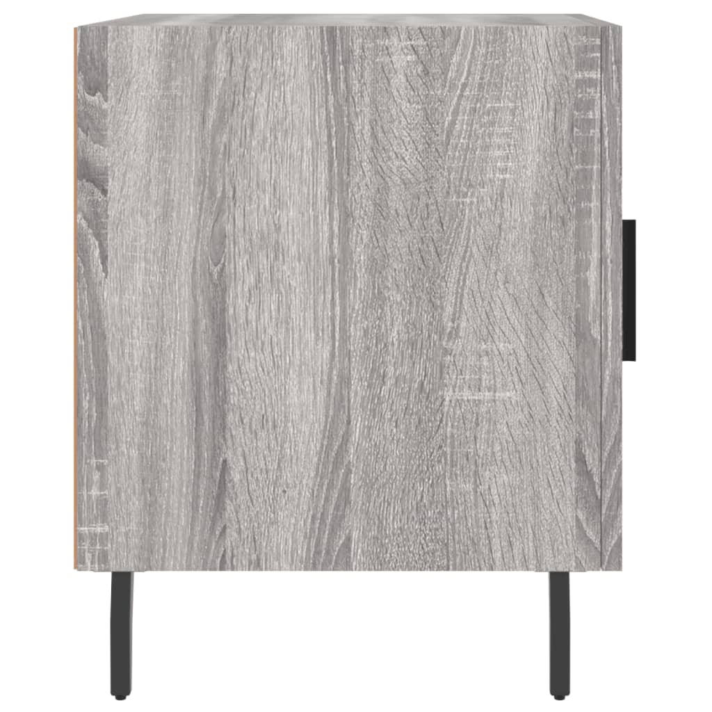 Grey Sonoma Engineered Wood Bedside Cabinets Set - 40x40x50 cm