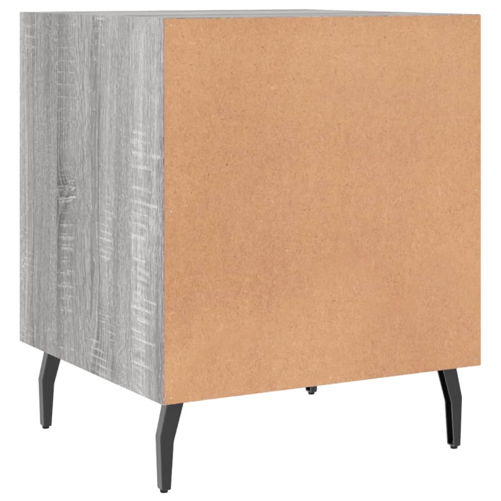 Grey Sonoma Engineered Wood Bedside Cabinets Set - 40x40x50 cm