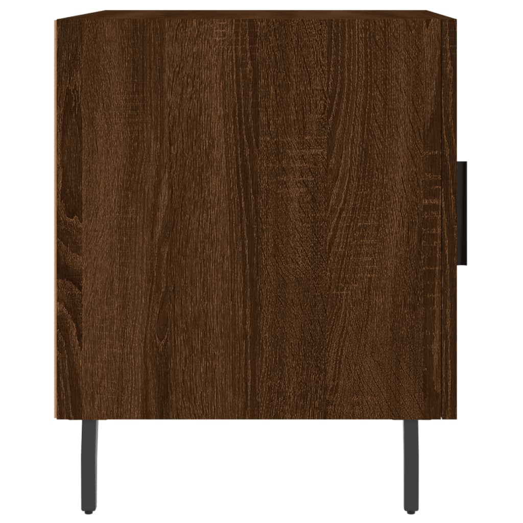 Brown Oak Bedside Cabinets 2pcs - 40x40x50cm Engineered Wood