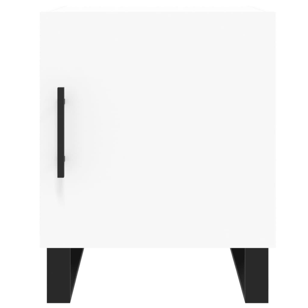 White Bedside Cabinets Set of 2 - 40x40x50 cm Engineered Wood