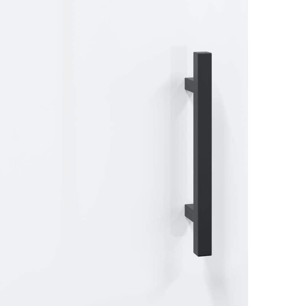 High Gloss White Bedside Cabinet, 40x40x50 cm, Engineered Wood