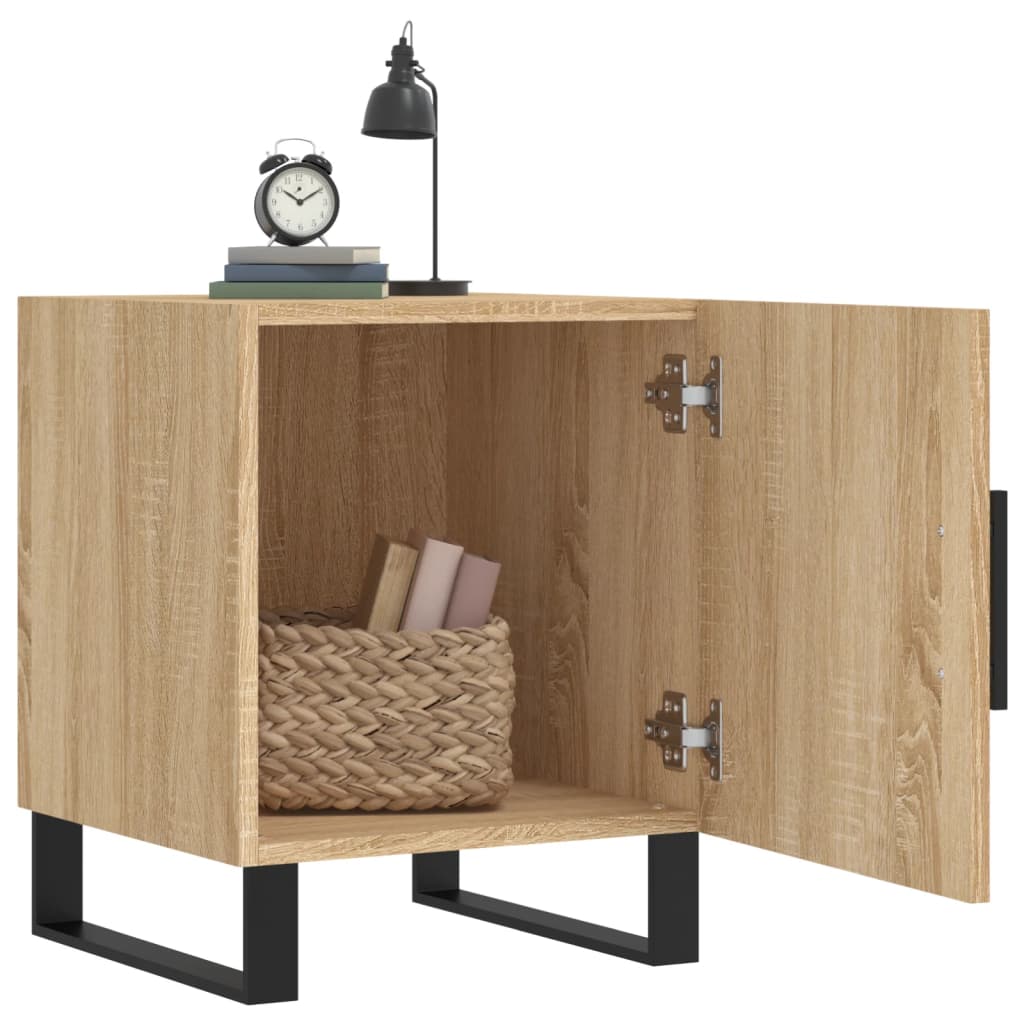 Sonoma Oak Bedside Cabinets Set of 2 - 40x40x50 cm Engineered Wood