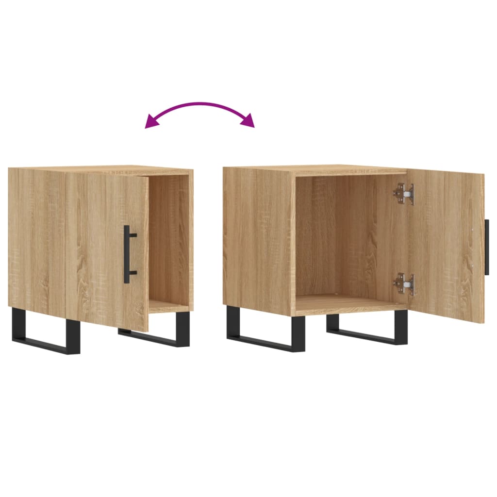 Sonoma Oak Bedside Cabinets Set of 2 - 40x40x50 cm Engineered Wood