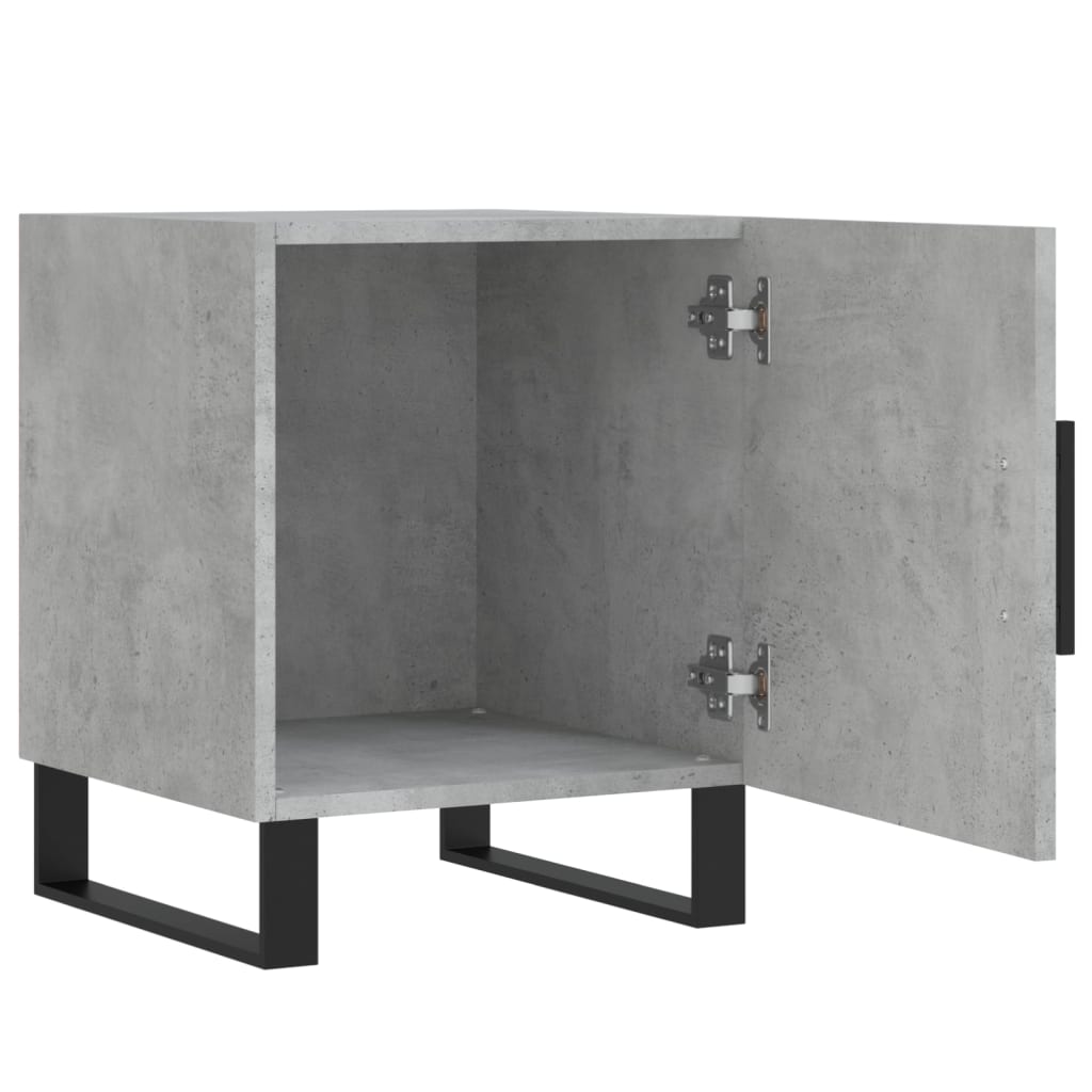 Concrete Grey Bedside Cabinets 2 pcs - 40x40x50 cm, Engineered Wood