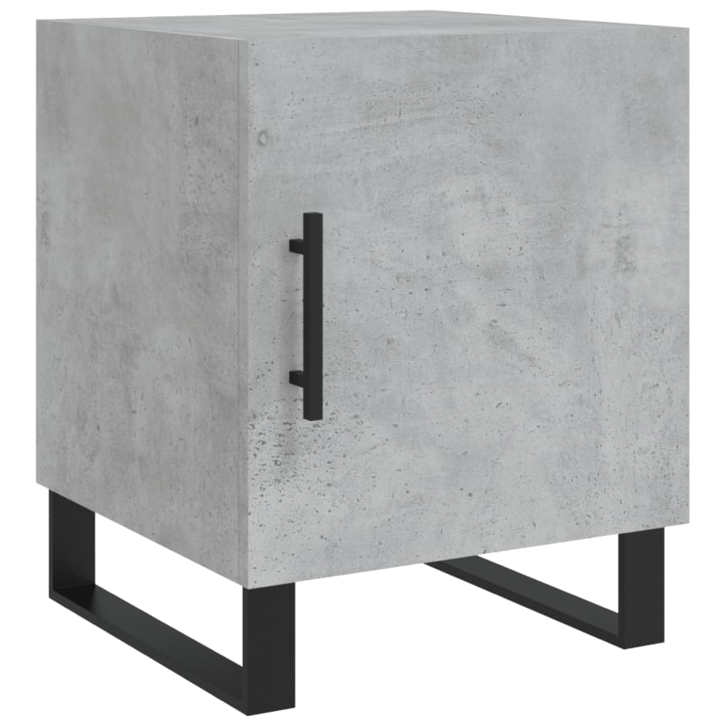 Concrete Grey Bedside Cabinets 2 pcs - 40x40x50 cm, Engineered Wood