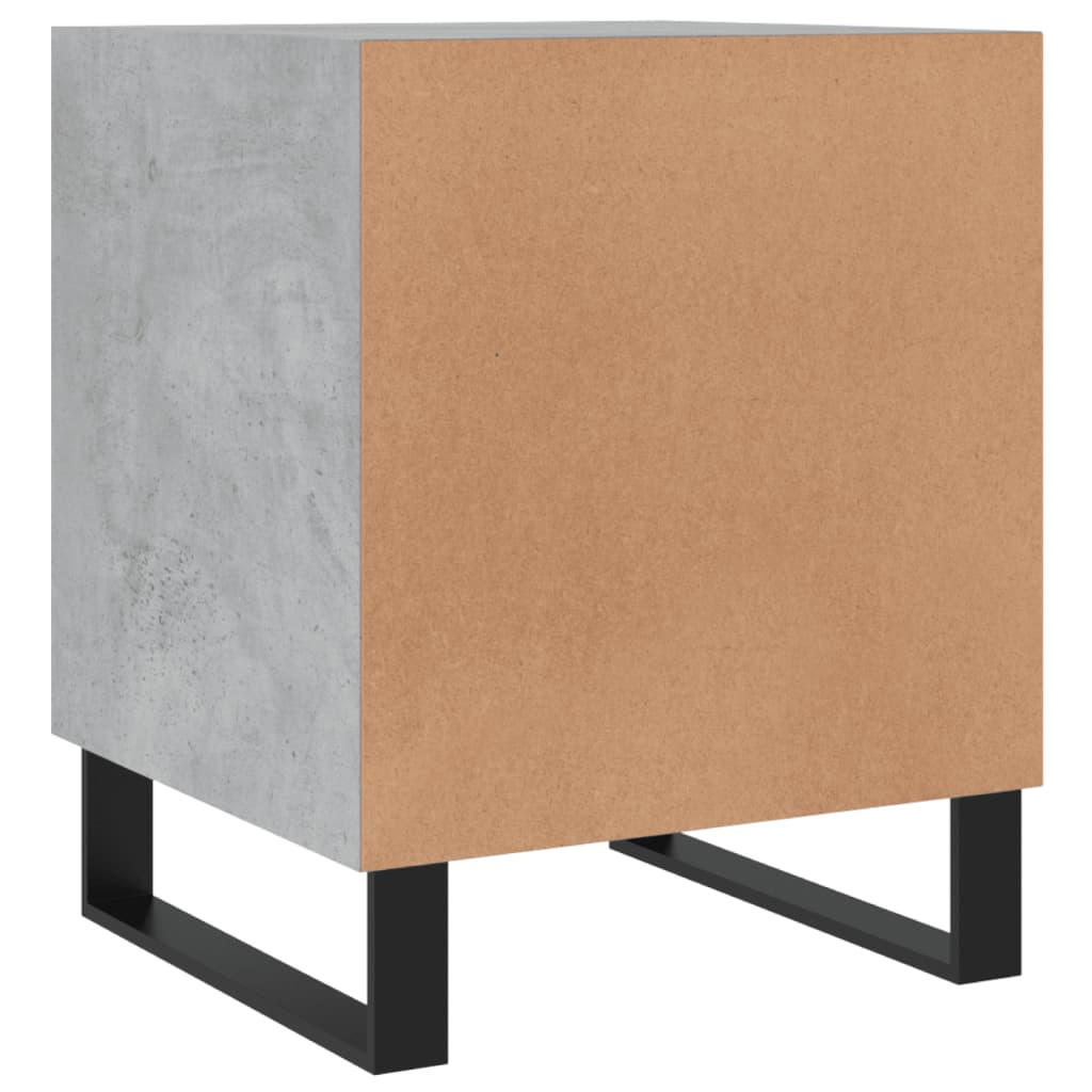 Concrete Grey Bedside Cabinets 2 pcs - 40x40x50 cm, Engineered Wood