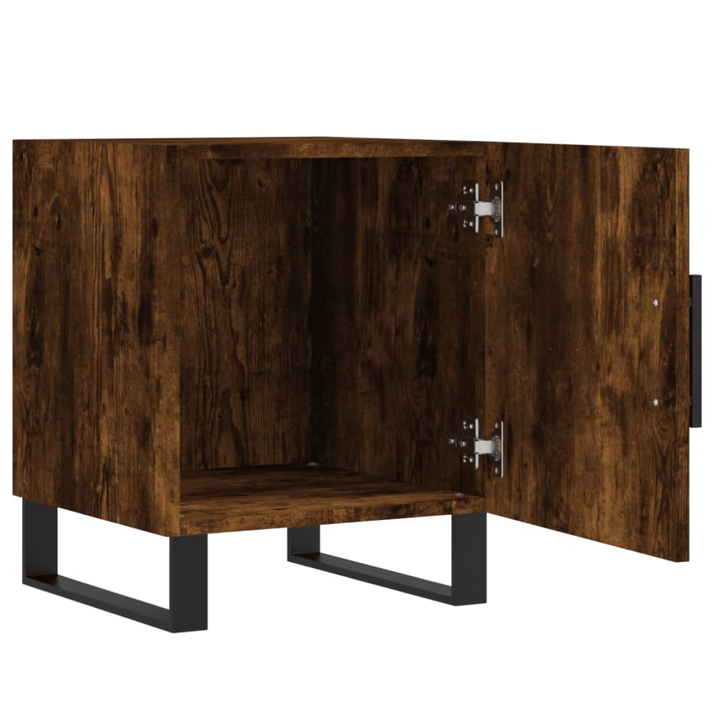 Smoked Oak Bedside Cabinet 40x40x50 cm - Engineered Wood