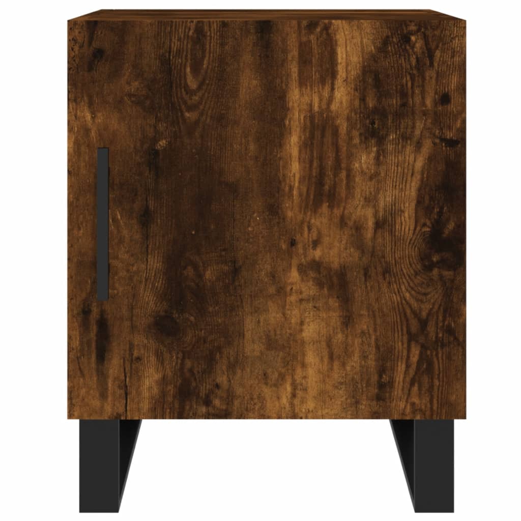 Smoked Oak Bedside Cabinet 40x40x50 cm - Engineered Wood