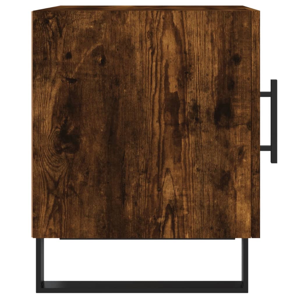 Smoked Oak Bedside Cabinet 40x40x50 cm - Engineered Wood