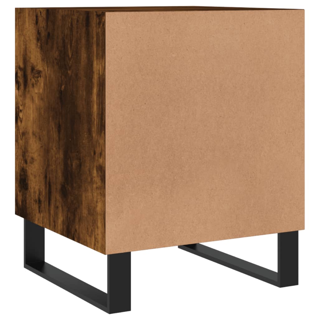 Smoked Oak Bedside Cabinet 40x40x50 cm - Engineered Wood