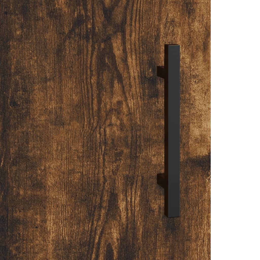 Smoked Oak Bedside Cabinet 40x40x50 cm - Engineered Wood