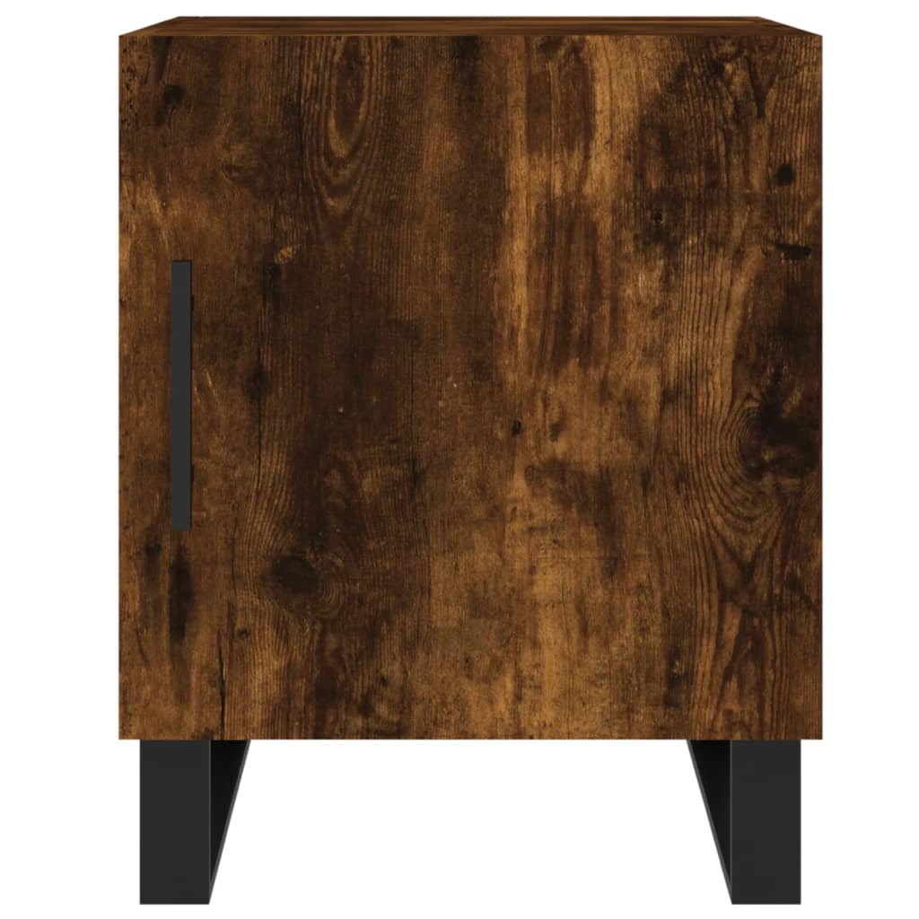 Smoked Oak Bedside Cabinets 2pcs - 40x40x50cm Engineered Wood
