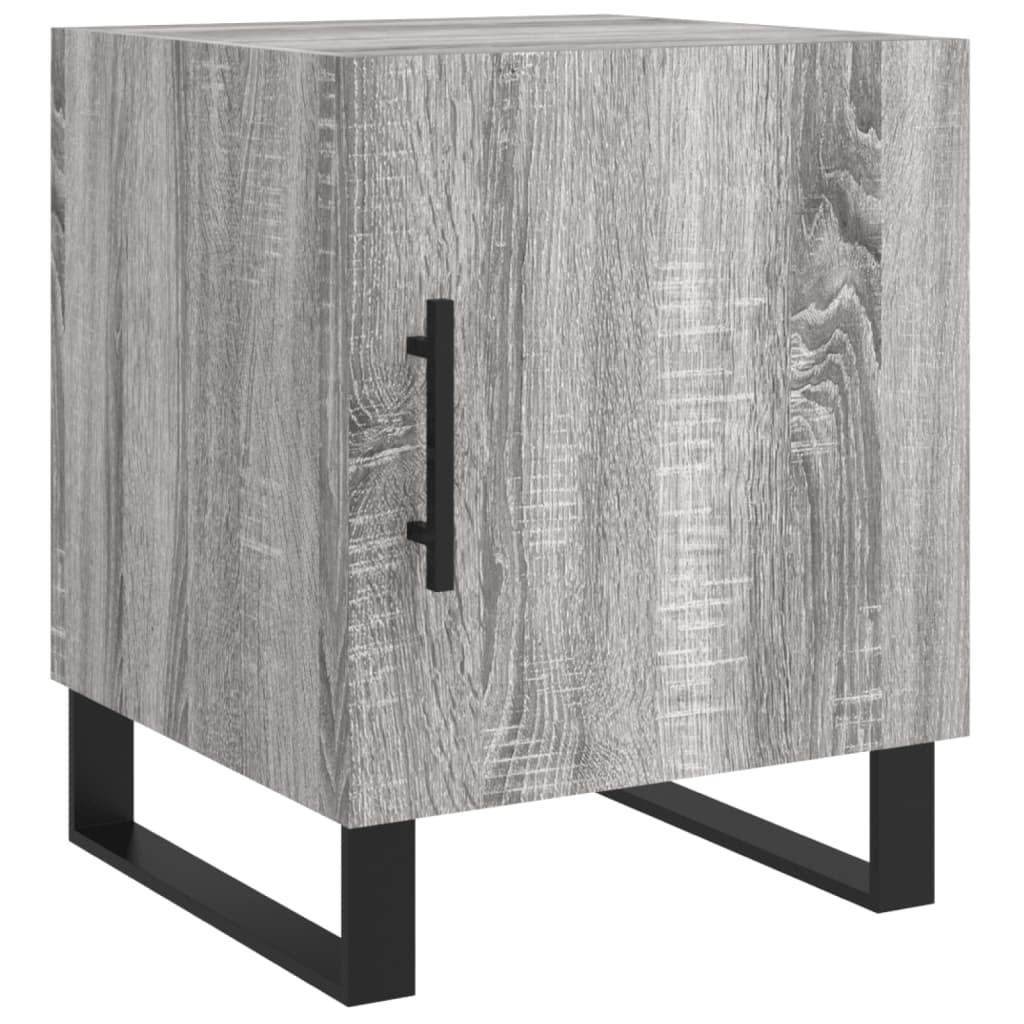 Grey Sonoma Bedside Cabinet 40x40x50 cm | Engineered Wood