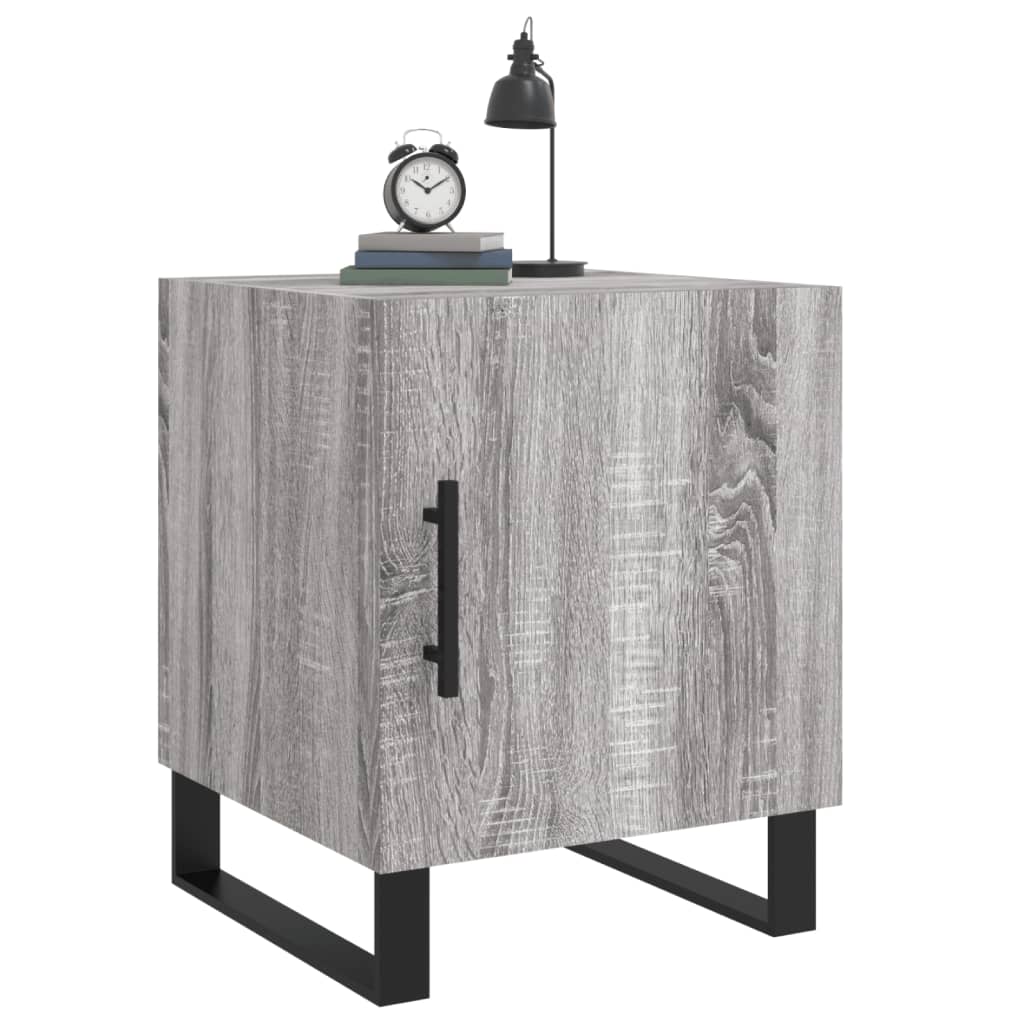 Grey Sonoma Bedside Cabinet 40x40x50 cm | Engineered Wood