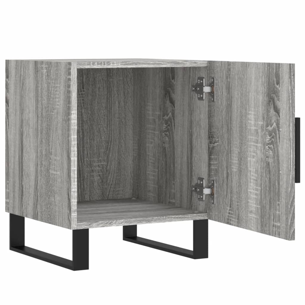 Grey Sonoma Bedside Cabinet 40x40x50 cm | Engineered Wood