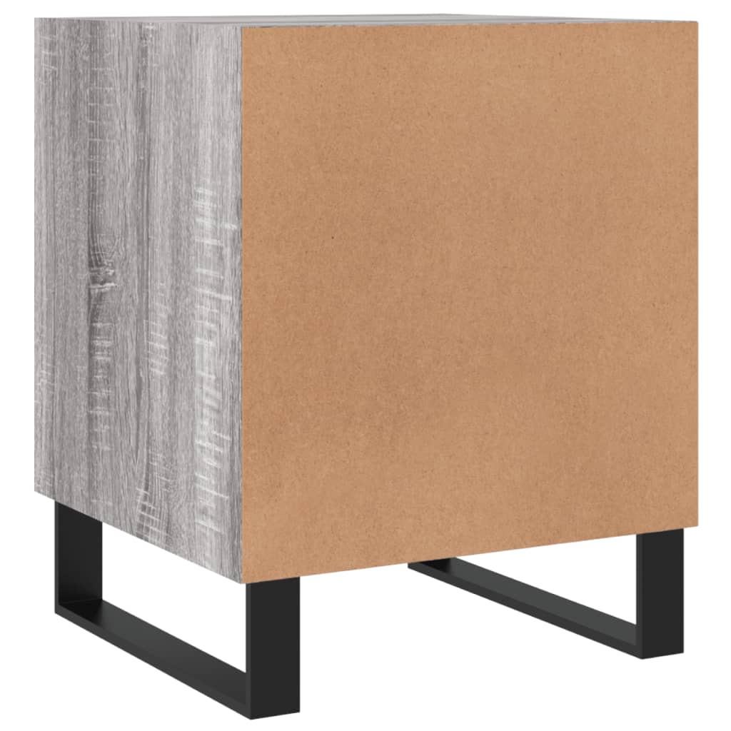 Grey Sonoma Bedside Cabinet 40x40x50 cm | Engineered Wood