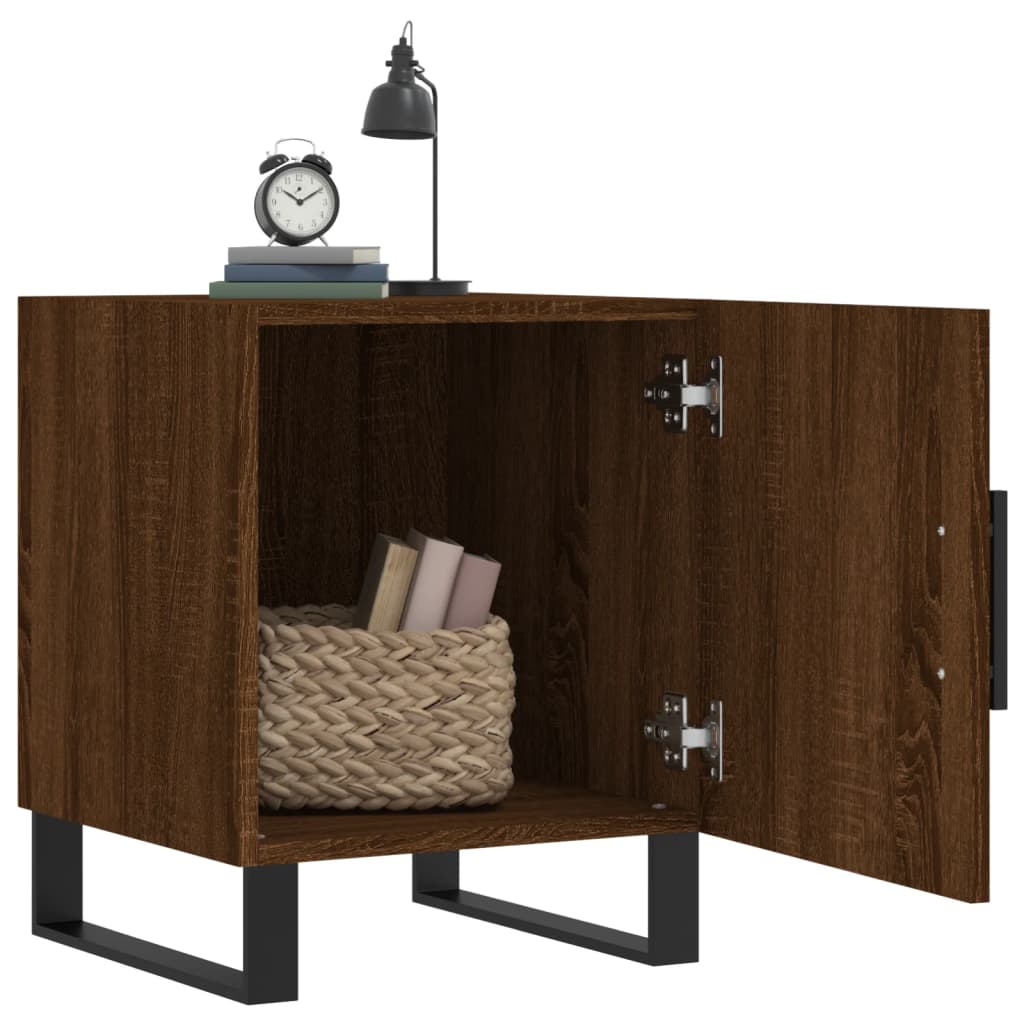 Brown Oak Bedside Cabinets 2pcs - 40x40x50 cm Engineered Wood