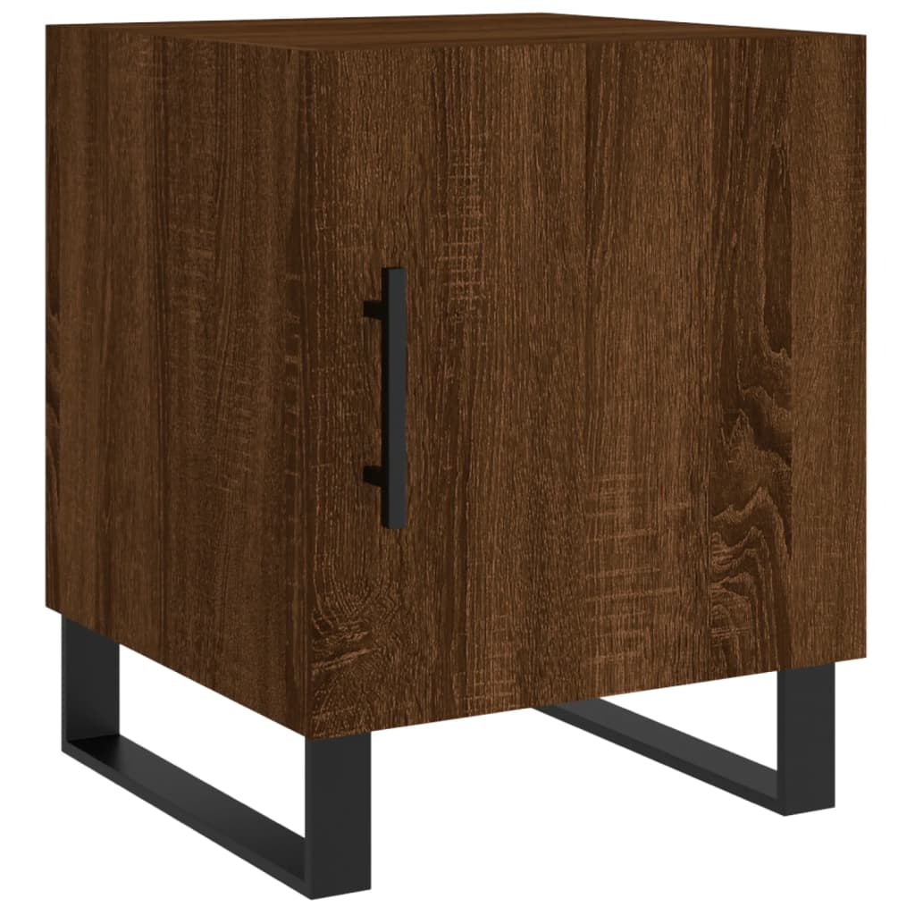 Brown Oak Bedside Cabinets 2pcs - 40x40x50 cm Engineered Wood