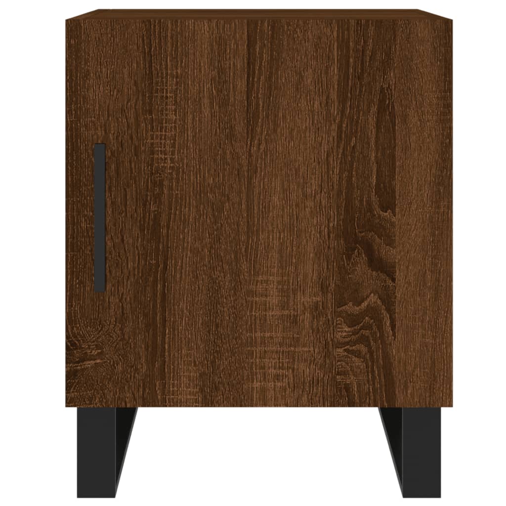 Brown Oak Bedside Cabinets 2pcs - 40x40x50 cm Engineered Wood