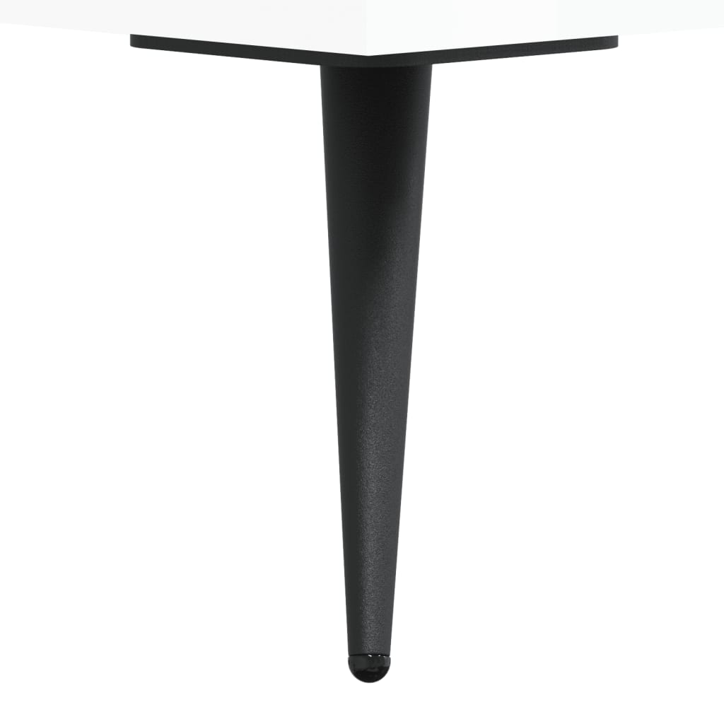 High Gloss White Bedside Cabinet - 40x40x66 cm Engineered Wood