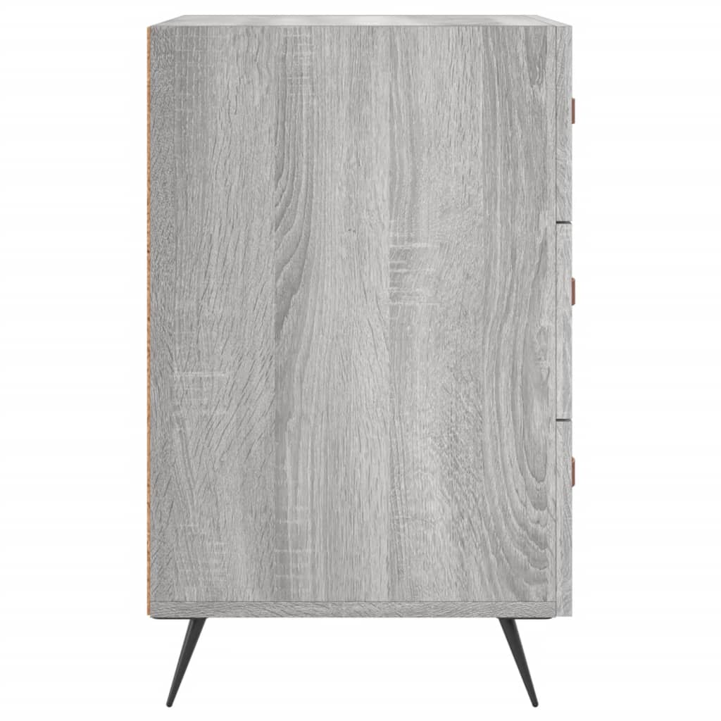 Grey Sonoma Bedside Cabinet, 40x40x66 cm, Engineered Wood