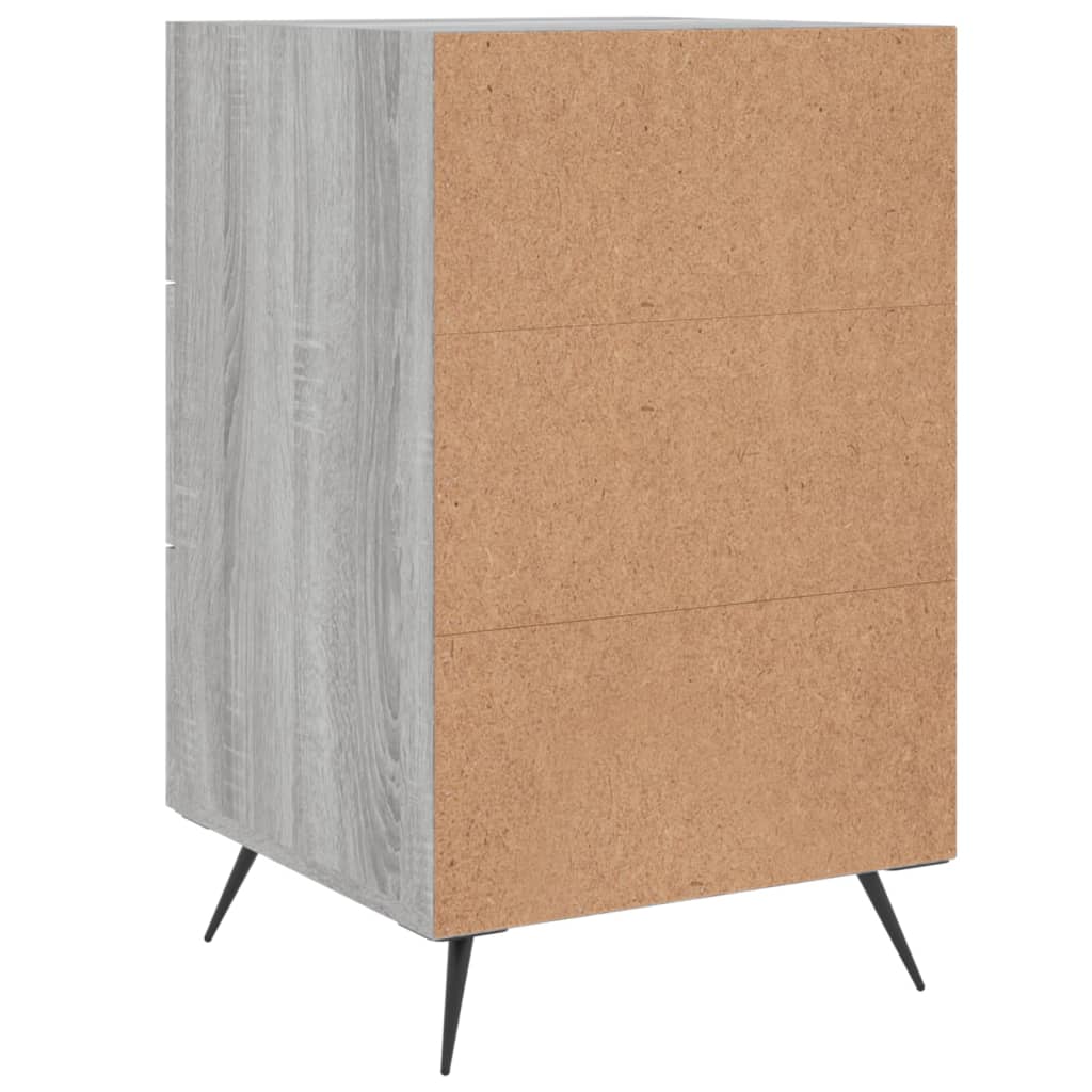 Grey Sonoma Bedside Cabinet, 40x40x66 cm, Engineered Wood