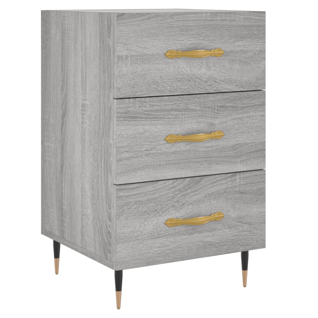 Grey Sonoma Bedside Cabinet, 40x40x66 cm - Engineered Wood
