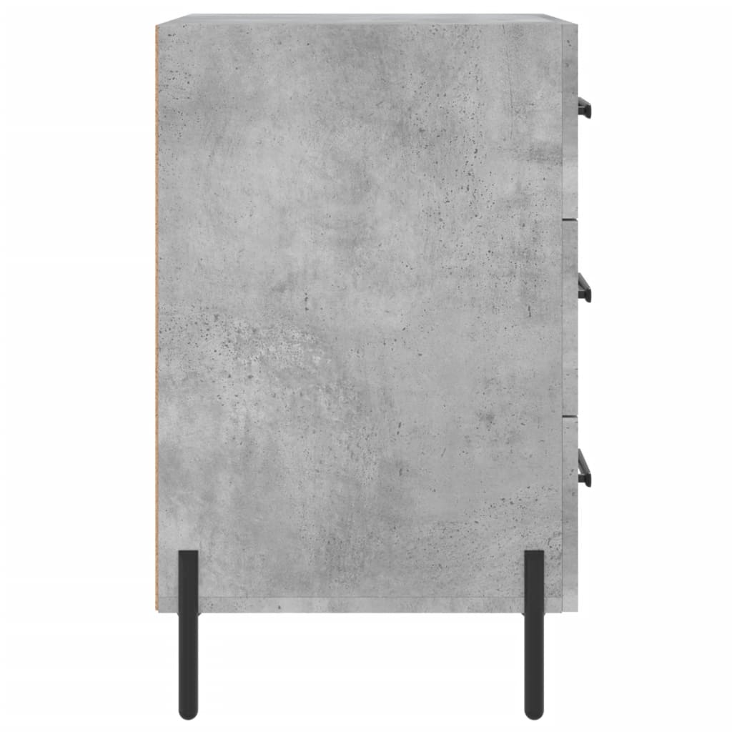Concrete Grey Bedside Cabinet 40x40x66 cm - Modern Engineered Wood