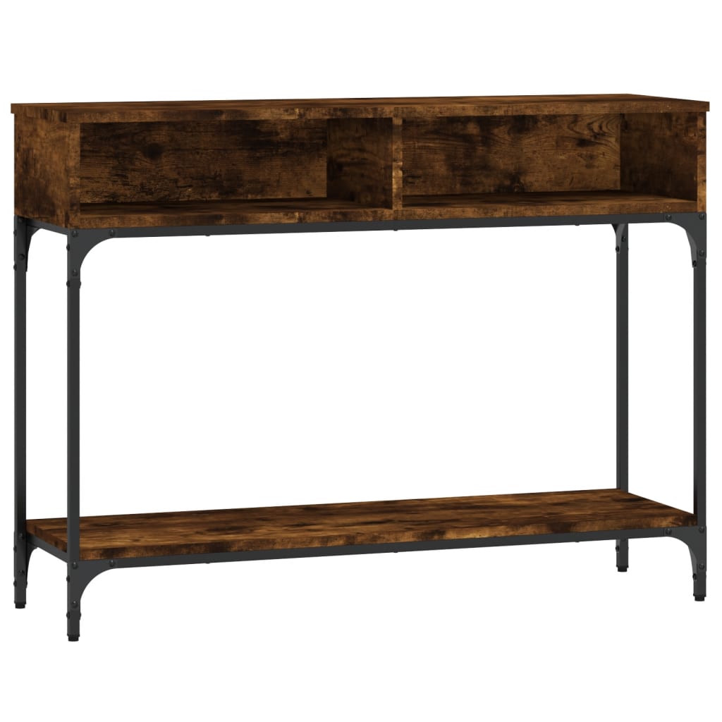 Smoked Oak Console Table - 100x30.5x75 cm Engineered Wood