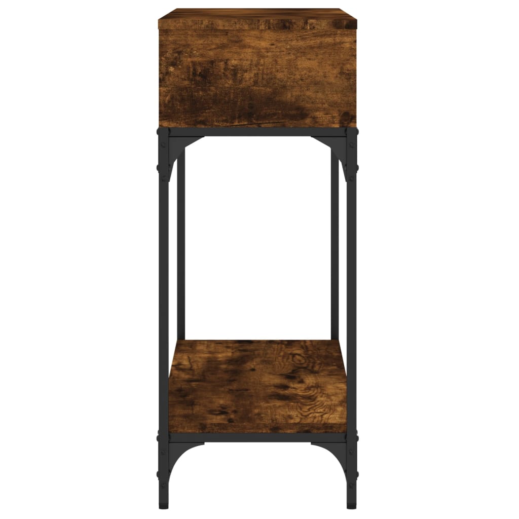 Smoked Oak Console Table - 100x30.5x75 cm Engineered Wood