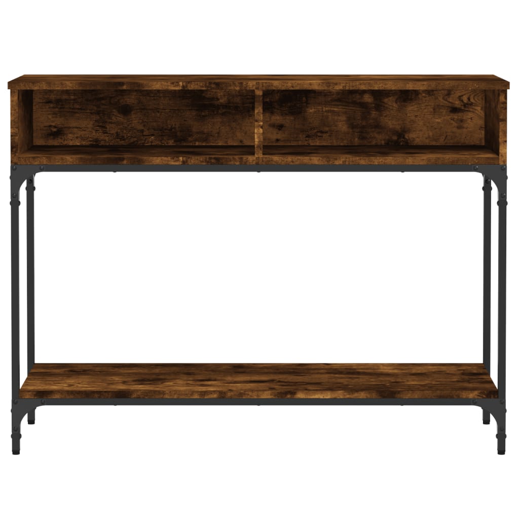 Smoked Oak Console Table - 100x30.5x75 cm Engineered Wood