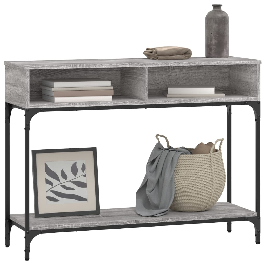 Sonoma Grey Console Table - 100x30.5x75cm Engineered Wood