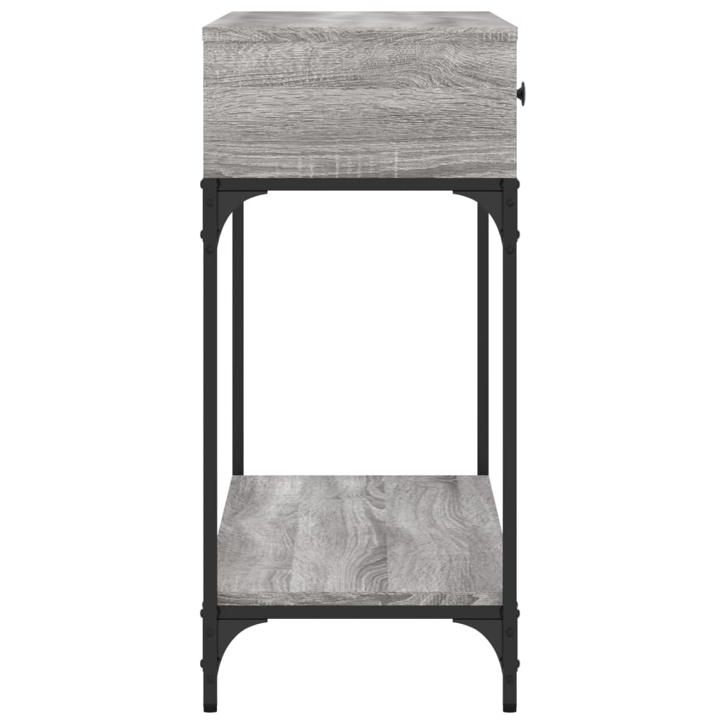 Sonoma Grey Console Table - Engineered Wood, 100x34.5x75 cm
