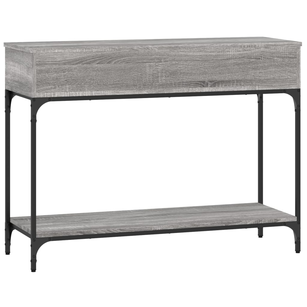 Sonoma Grey Console Table - Engineered Wood, 100x34.5x75 cm