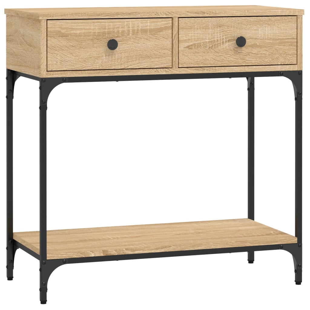 Sonoma Oak Console Table - Engineered Wood, 75x34.5x75 cm