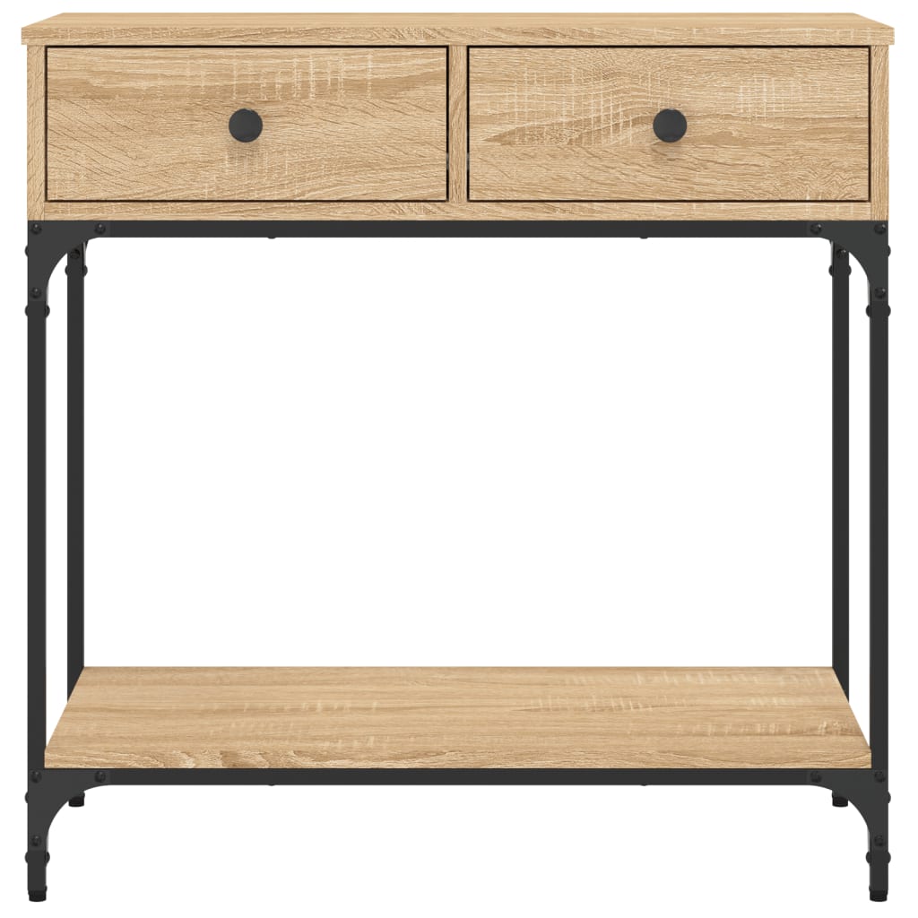 Sonoma Oak Console Table - Engineered Wood, 75x34.5x75 cm