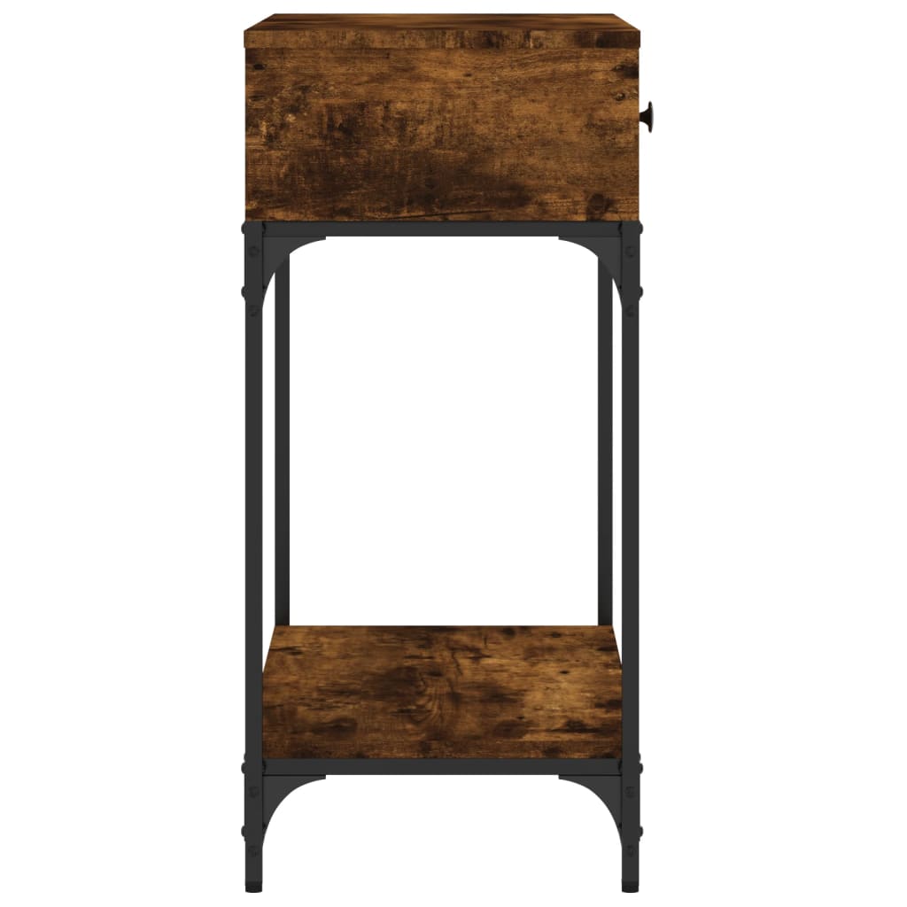 Smoked Oak Console Table 75x34.5x75 cm - Engineered Wood